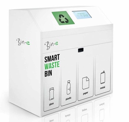 Bin-E smart waste bin handsfree automatische afvalscheidingsmachine herkennen en scannen van afval