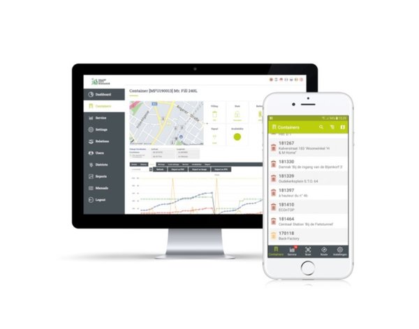 Smart Sensor Manager Online platform vulgraadmeting Afvalbak 5 jarig contract